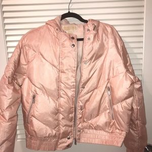 Michael Kors  Down Feather Pink Puffer Jacket (L)